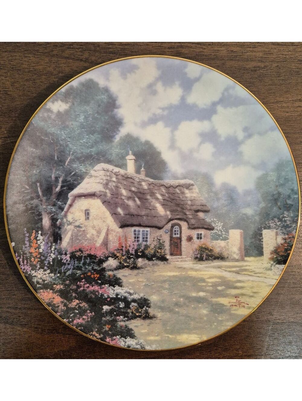 Stonegate Cottage Limited Edition Collector's Plate by Thomas Kinkade